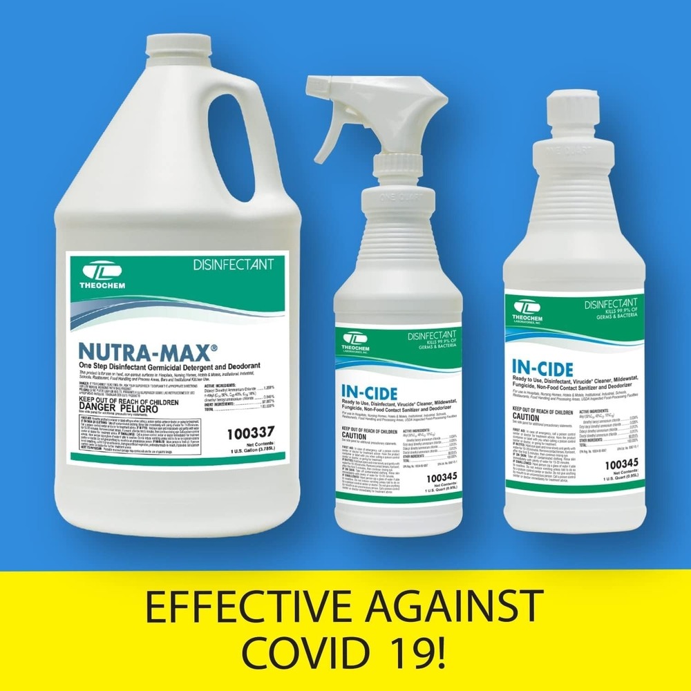 Nutra-Max Hospital Grade Disinfectant Theochem 1 Gallon Concentrate EPA List N G - Picture 2 of 8